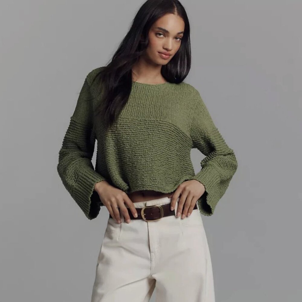 Antrhopologie X Pilcro Textured Boat-Neck Sweater NWT - Picture 1 of 10